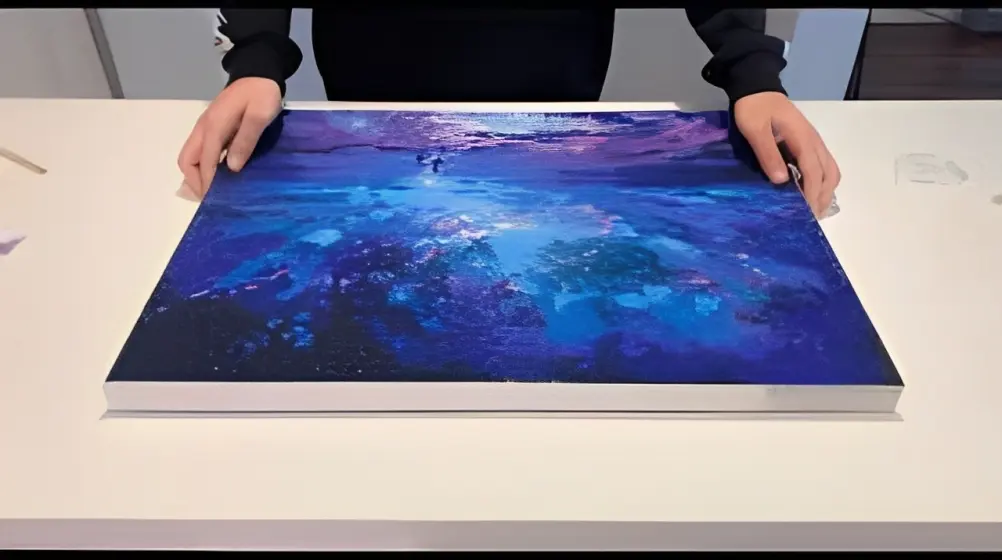 how to attach diamond painting to wood