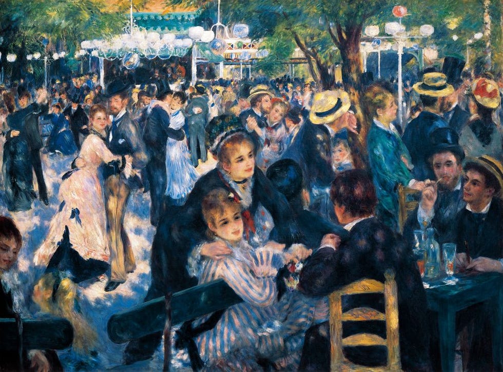 le moulin de la galette, 1876, by pierre auguste renoir 1841 1919, oil on canvas, 131x175 cm photo by deagostinigetty images